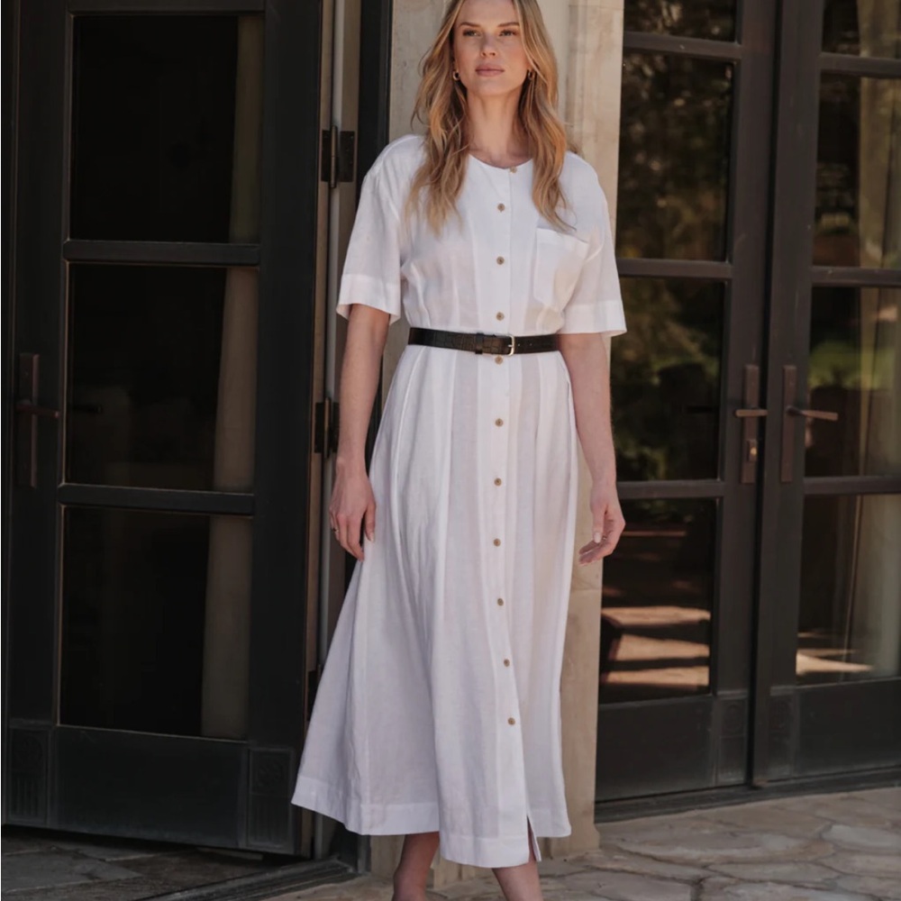 Jenni Kayne White Button-Down Dress